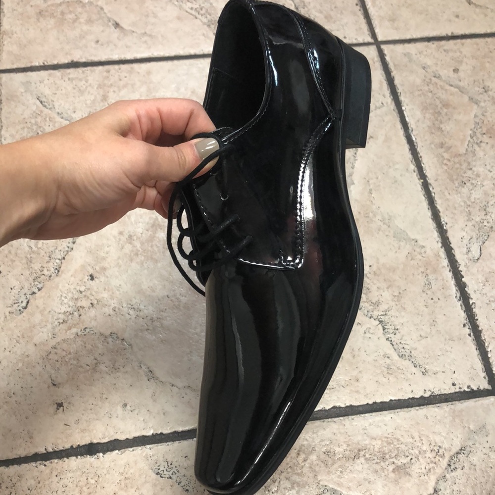 Calvin Klein Brodie Patent leather black men’s shoe new with box